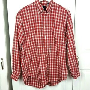 Gap button down plaid shirt, sz M